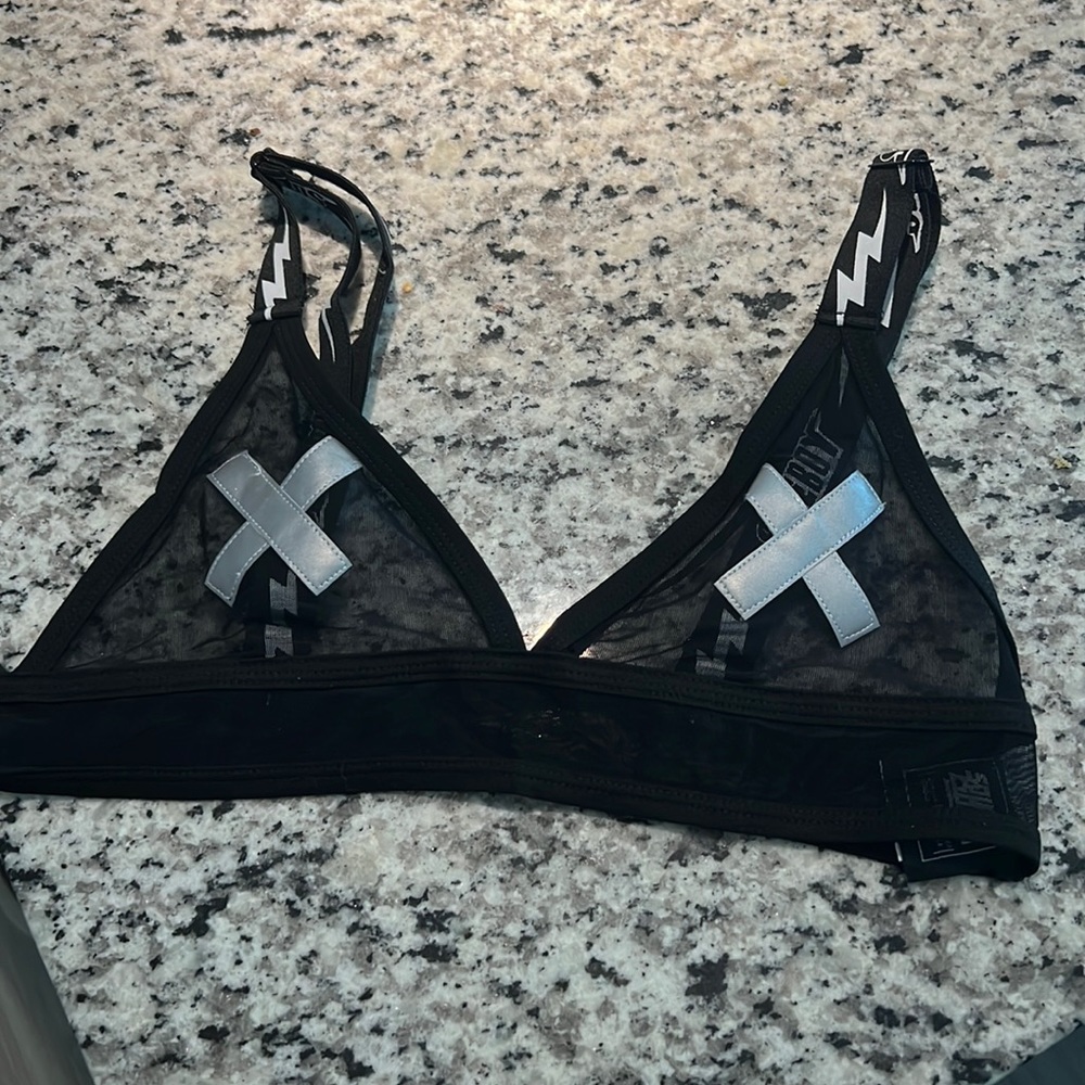 Black HIGH VOLTAGE BRALETTE Woman size small